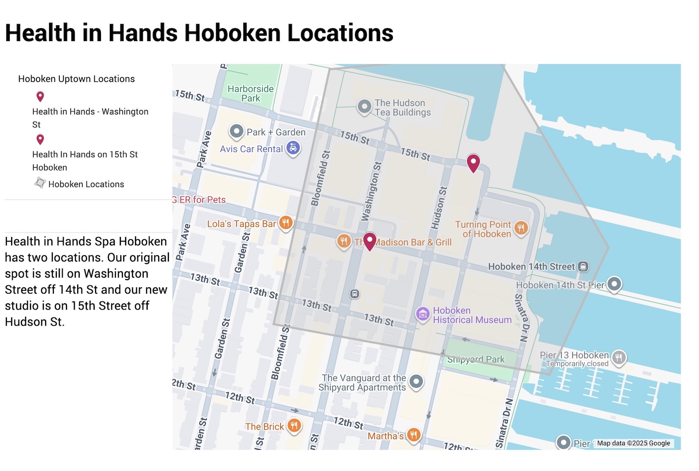 Spa in Hoboken Locations